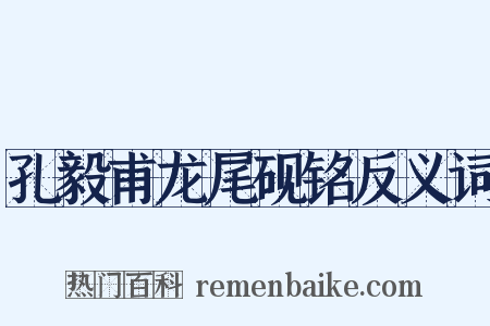 孔毅甫龙尾砚铭反义词是什么意思的图片